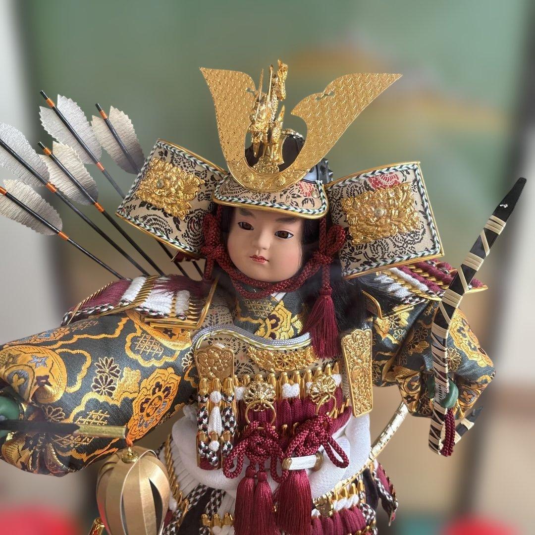 美品　久月　五月人形　すこやか若大将飾