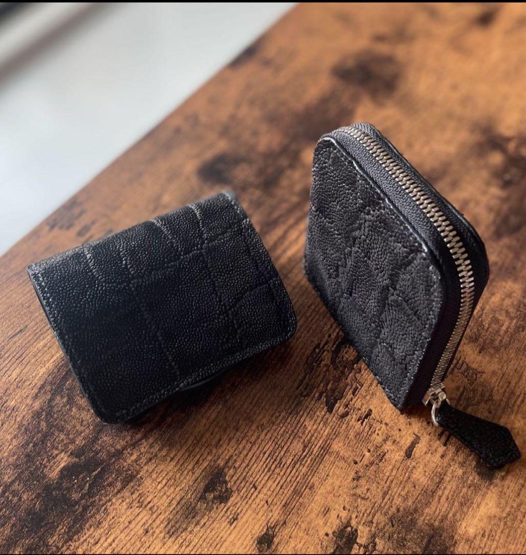 hasegawa handcrafted　総手縫いエレファントレザーL字ミニ財布