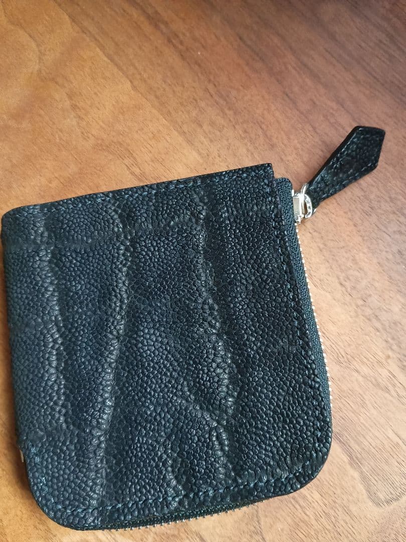 hasegawa handcrafted　総手縫いエレファントレザーL字ミニ財布