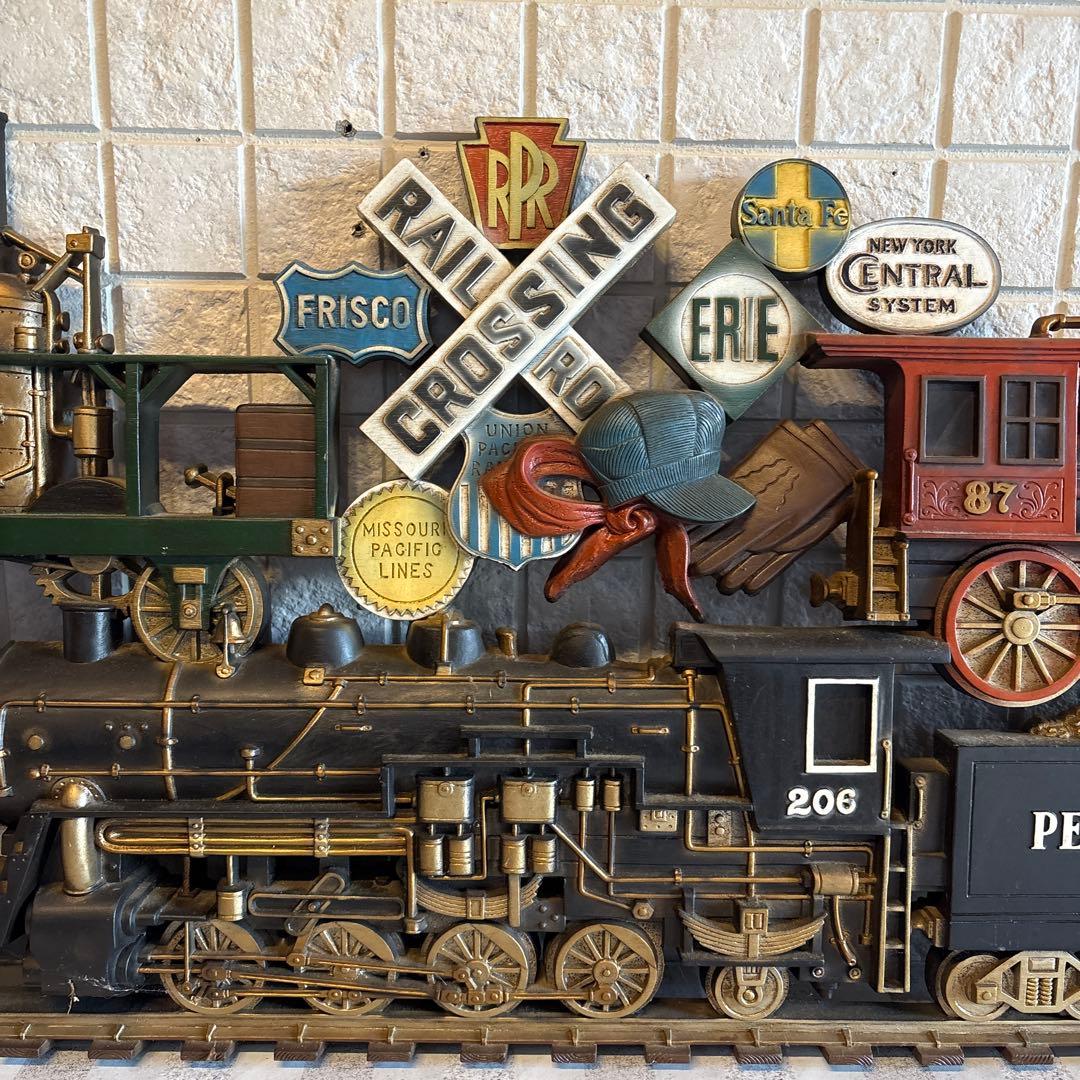 蒸気機関車 鉄道列車 壁掛け アメリカ雑貨 看板 ヴィンテージ レトロ