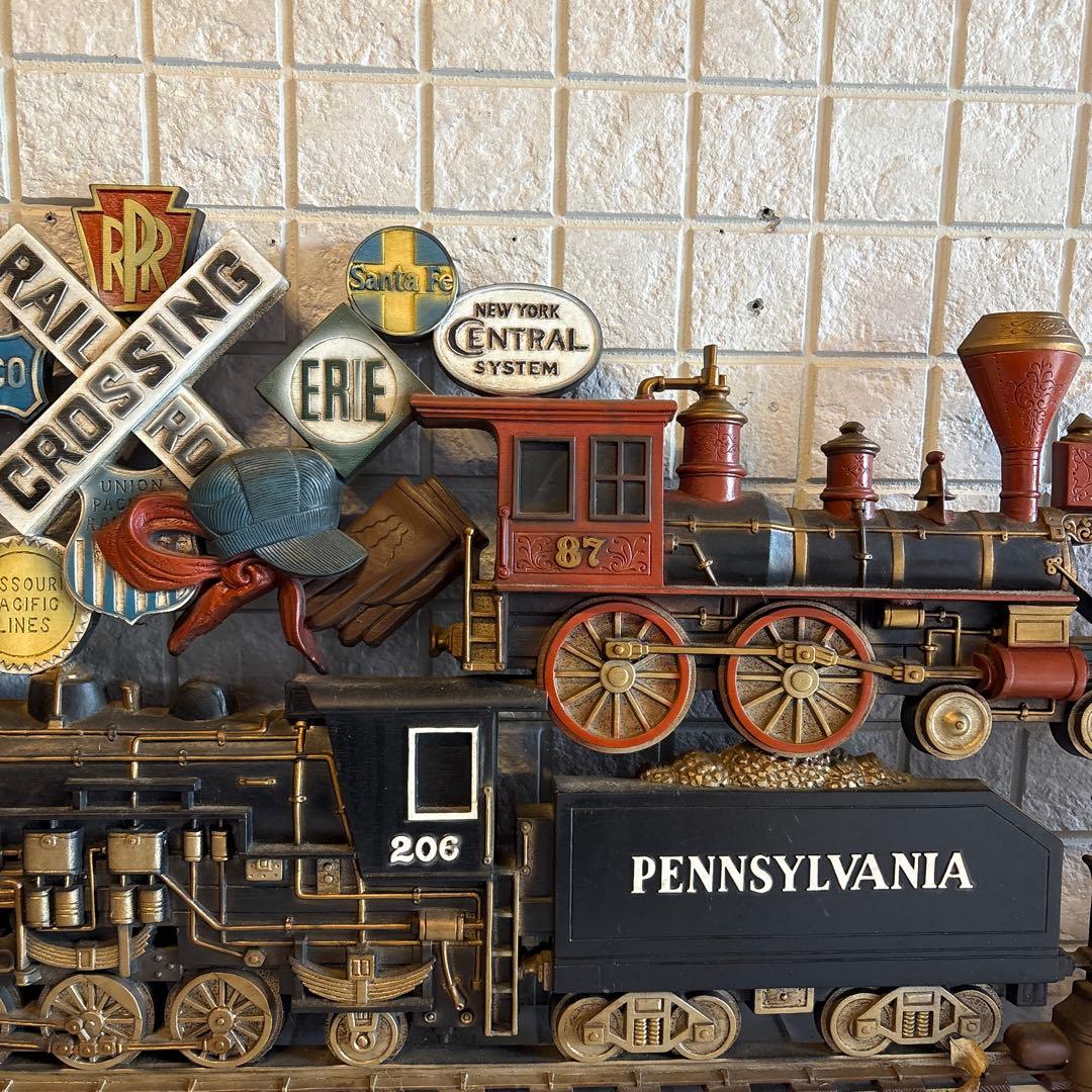 蒸気機関車 鉄道列車 壁掛け アメリカ雑貨 看板 ヴィンテージ レトロ