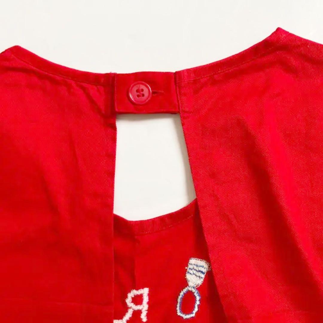 割烹着(かっぽう着)☆レディス・刺繍柄☆新品未着用)☆お料理