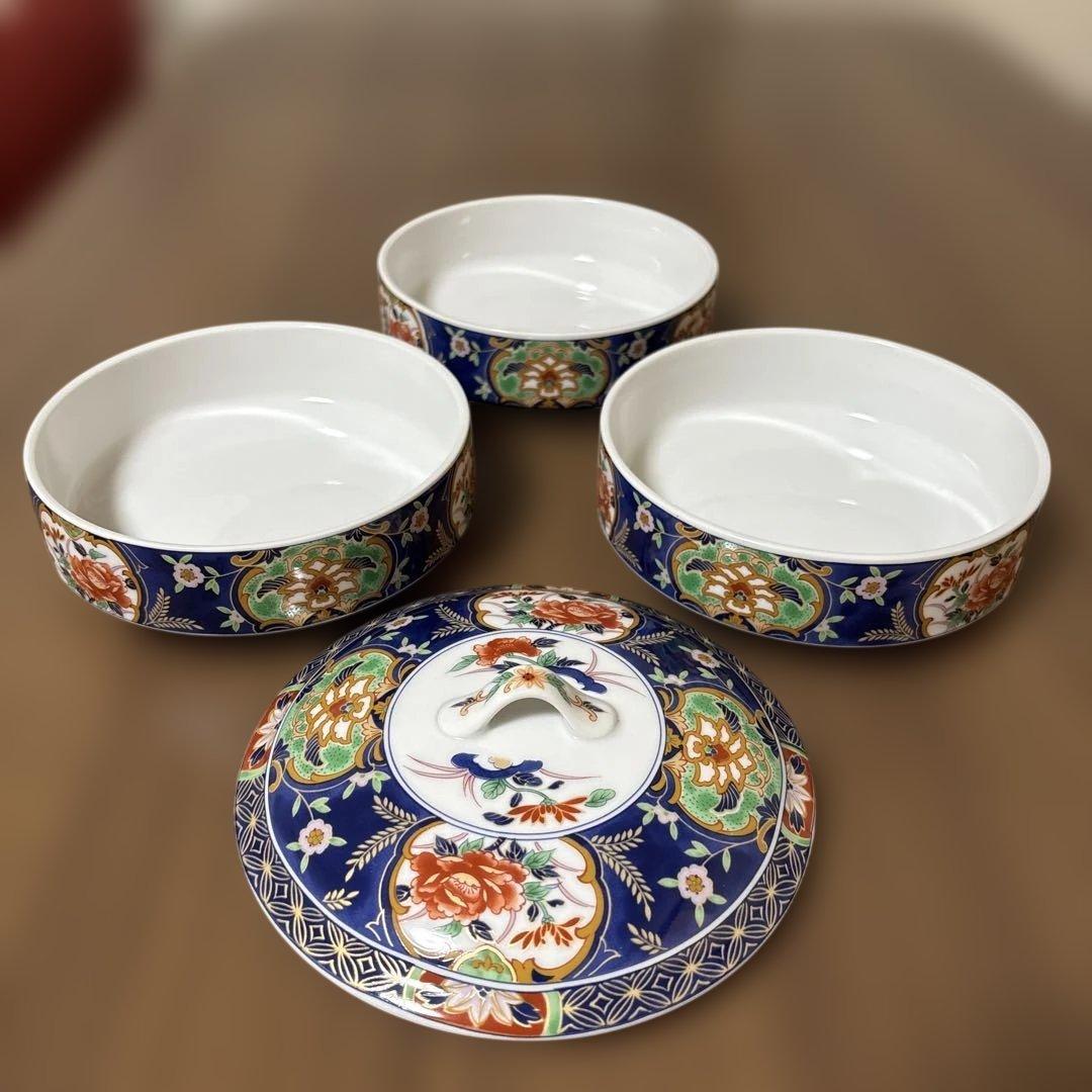 有田焼　 伊万里　昇龍窯 　陶器　 三段重　ヴィンテージ