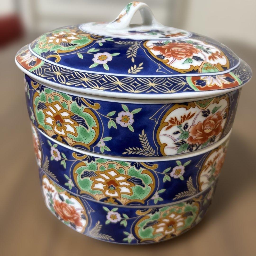 有田焼　 伊万里　昇龍窯 　陶器　 三段重　ヴィンテージ