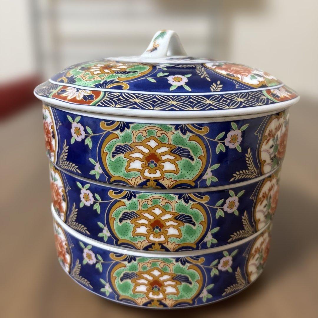 有田焼　 伊万里　昇龍窯 　陶器　 三段重　ヴィンテージ