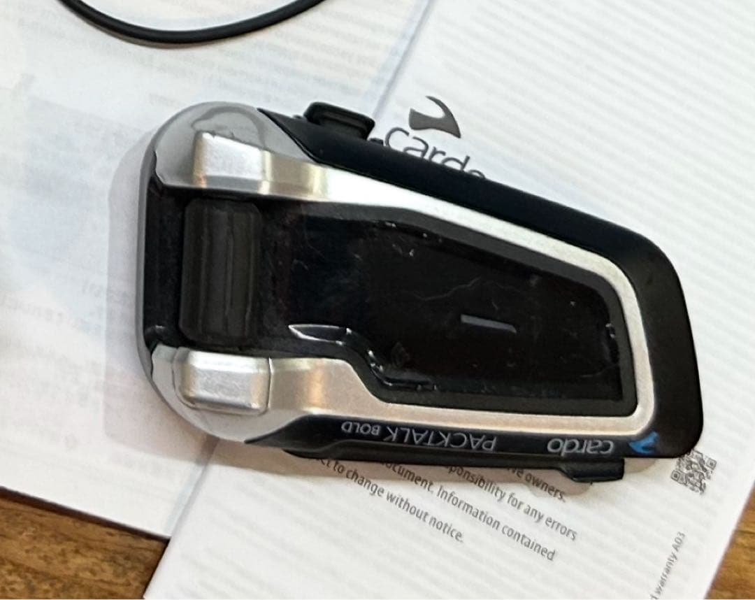 Cardo Packtalk Bold 45ｍｍ JBLスピーカーにアップデート