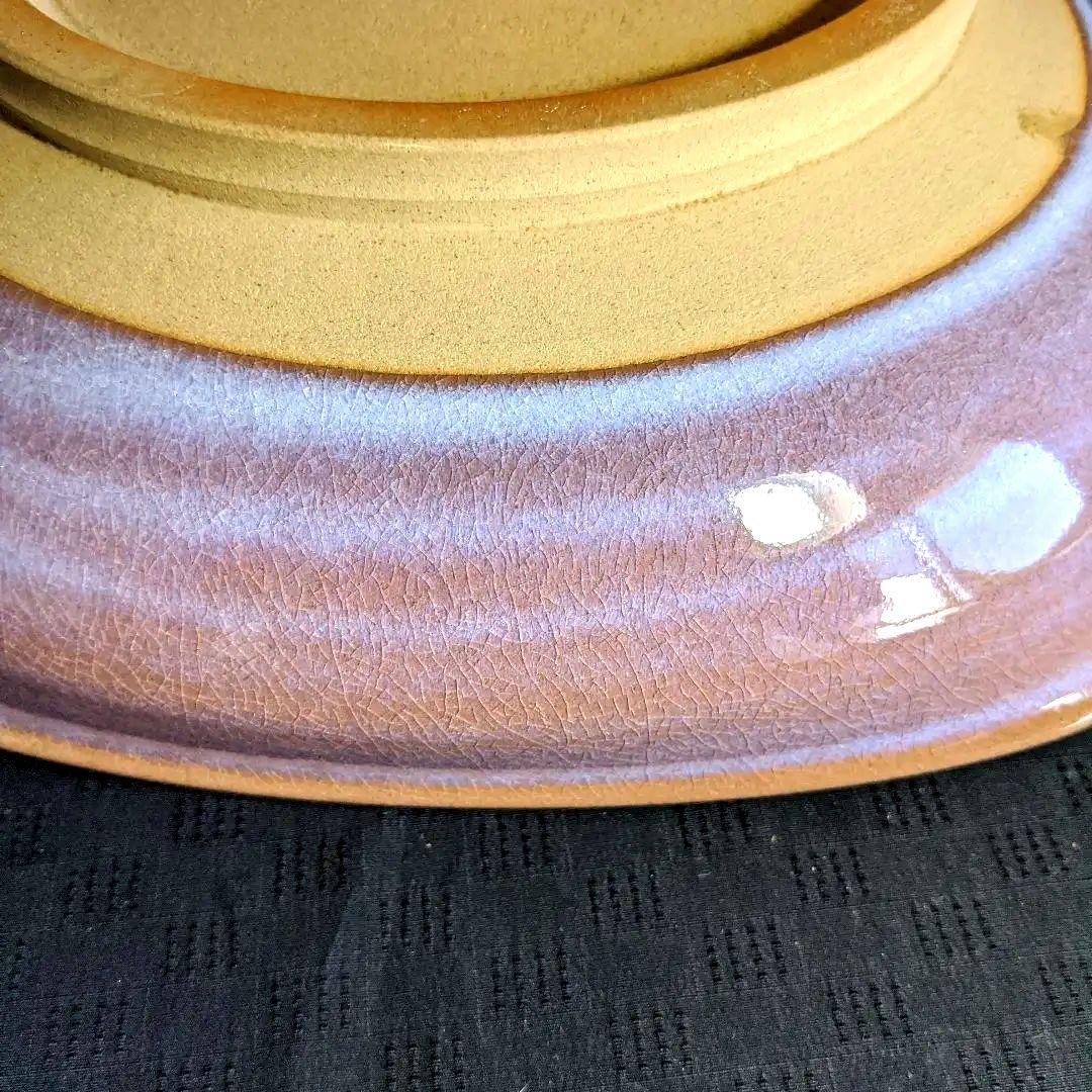 ★未使用★【萩焼　HAGI】　椿秀窯　庄 圭一郎　菓子鉢　盛鉢　紫雲　木箱入