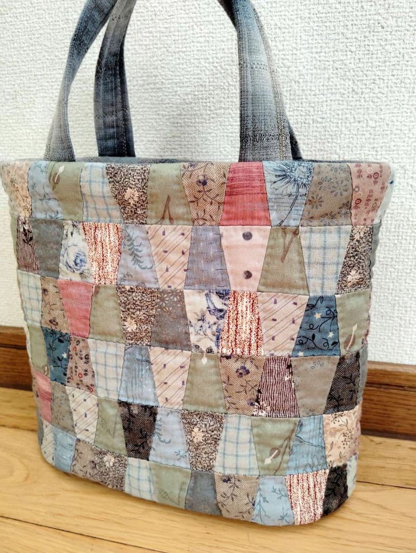 「タンブラーのトートバッグ。」 パッチワーク ハンドメイド テシゴト雑貨