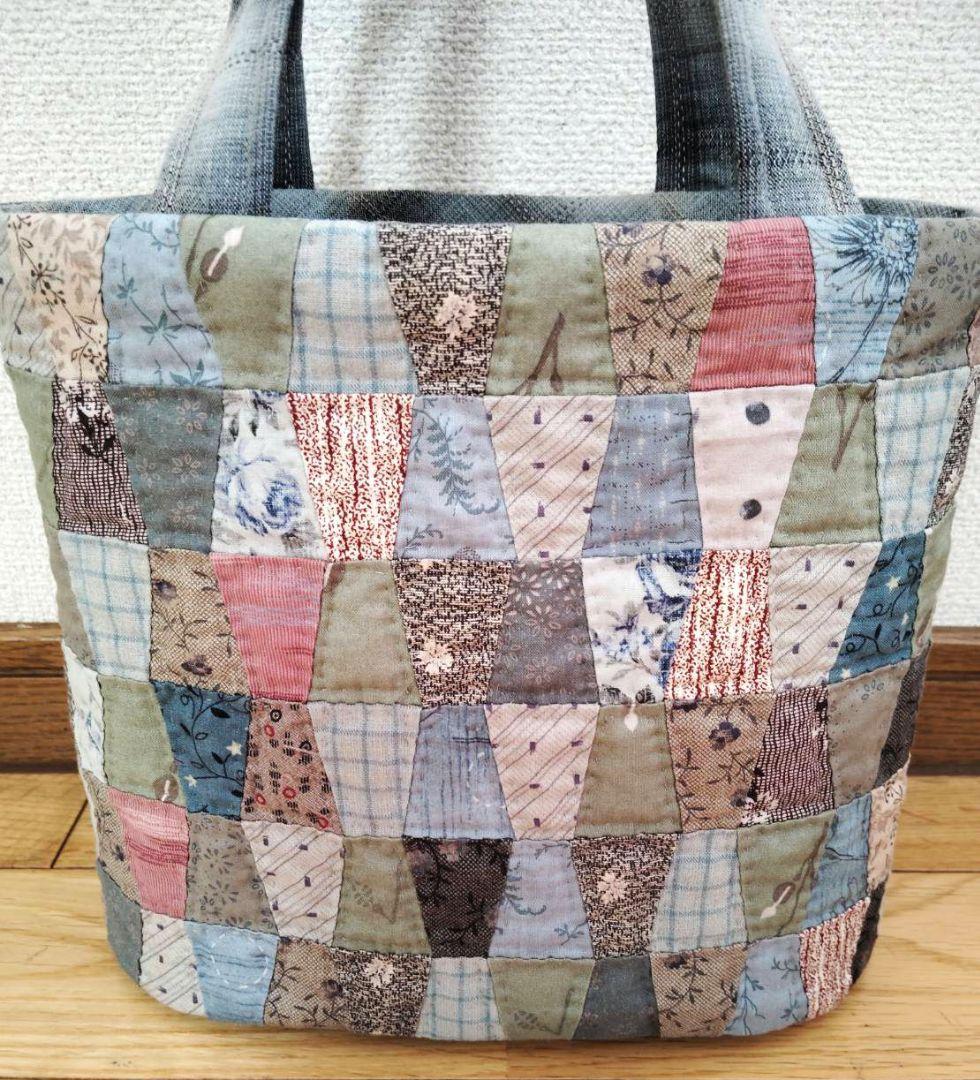 「タンブラーのトートバッグ。」 パッチワーク ハンドメイド テシゴト雑貨