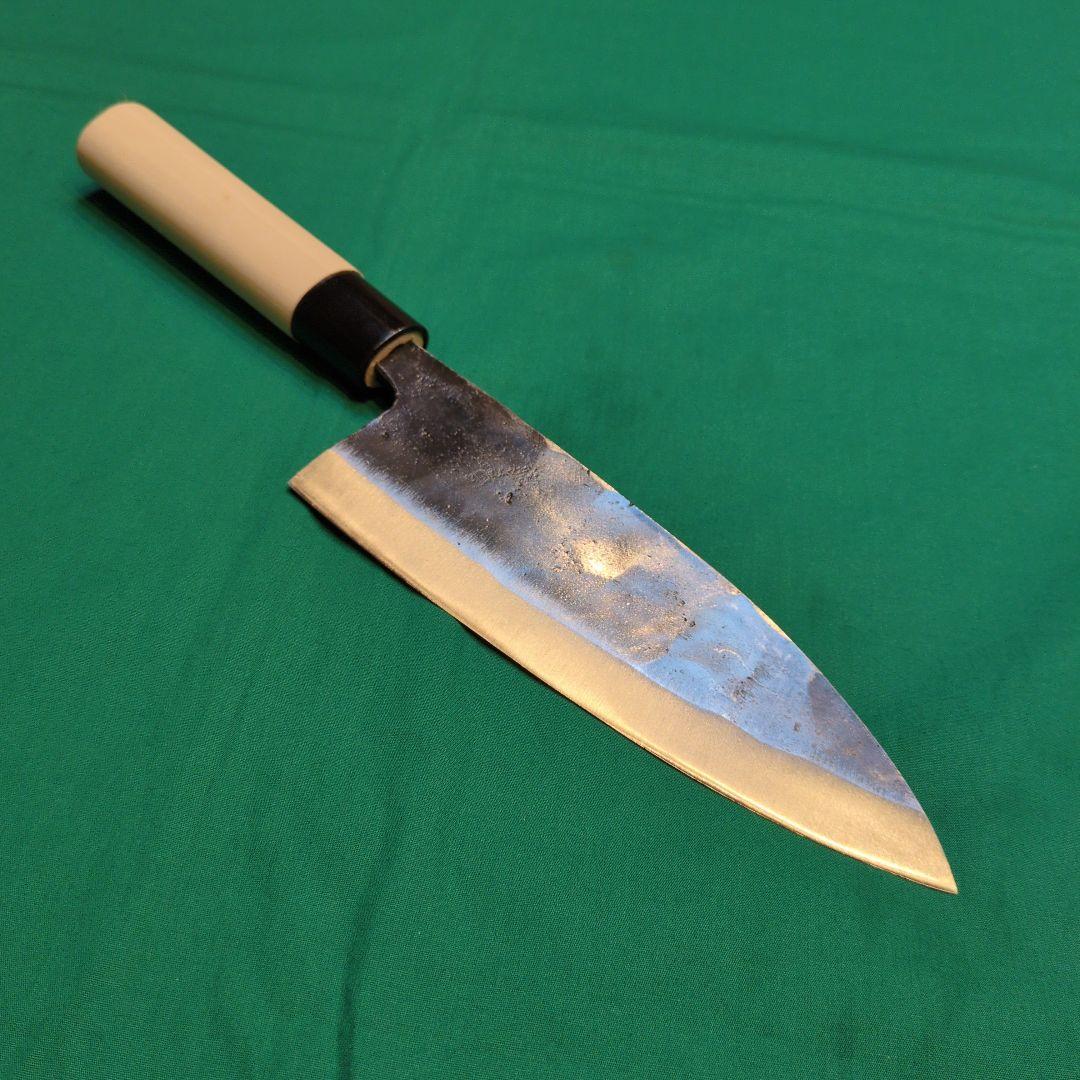 《安来白鋼》土佐黒打　出刃包丁　6寸　180㍉