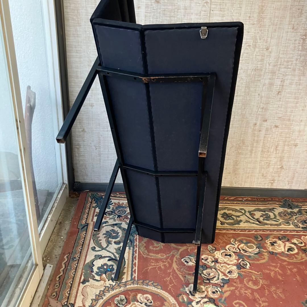 北欧レトロ ベロアソファ ロビーチェア 二人掛けソファー ビンテージ ブラック