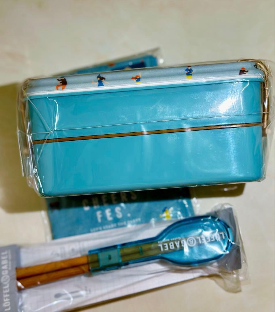 サブヒロモリ　2段弁当箱　ランチクロス　箸＆スプーン　3点セット