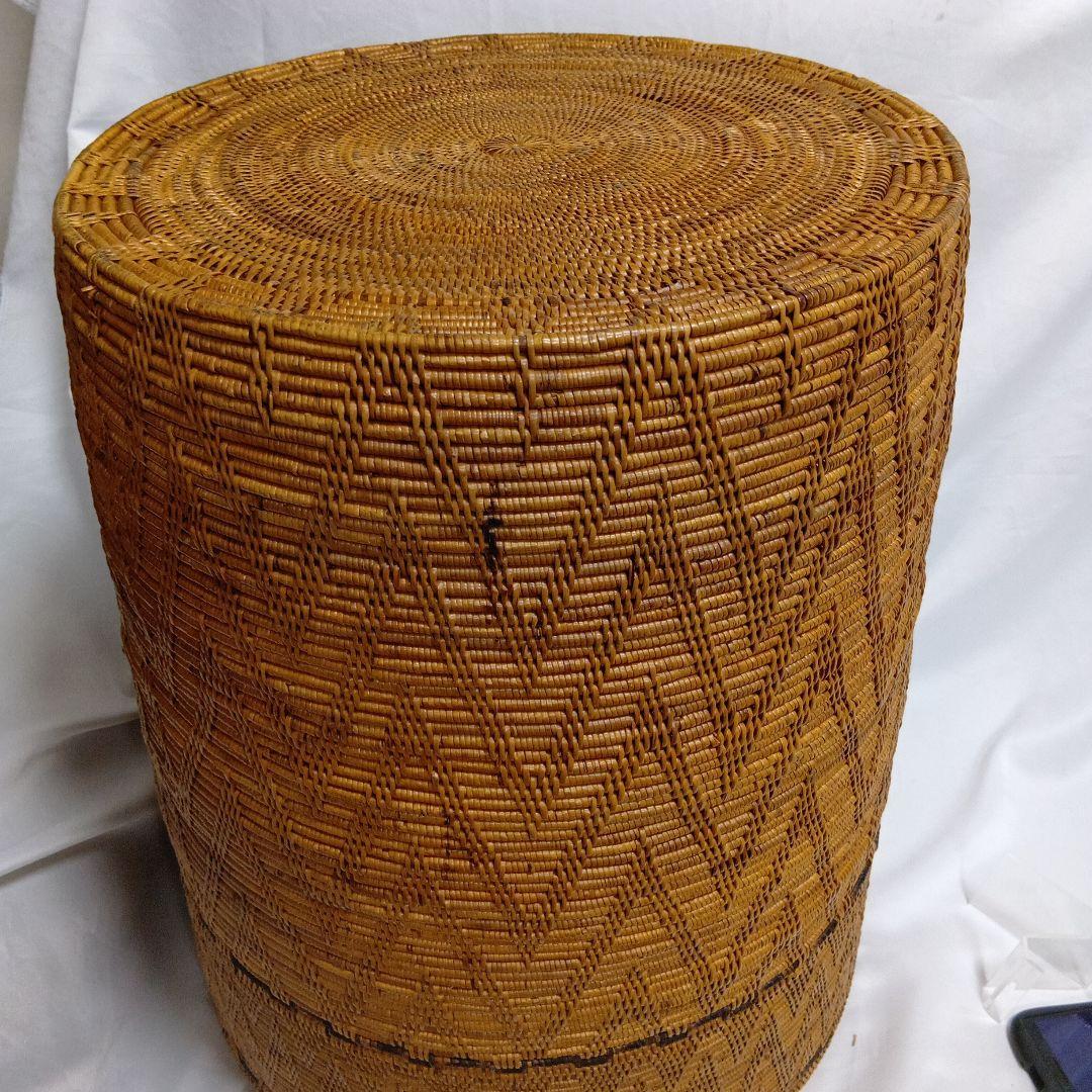 アタ　大型　バスケットアジア雑貨　かご　バリ島　高さ約47センチ