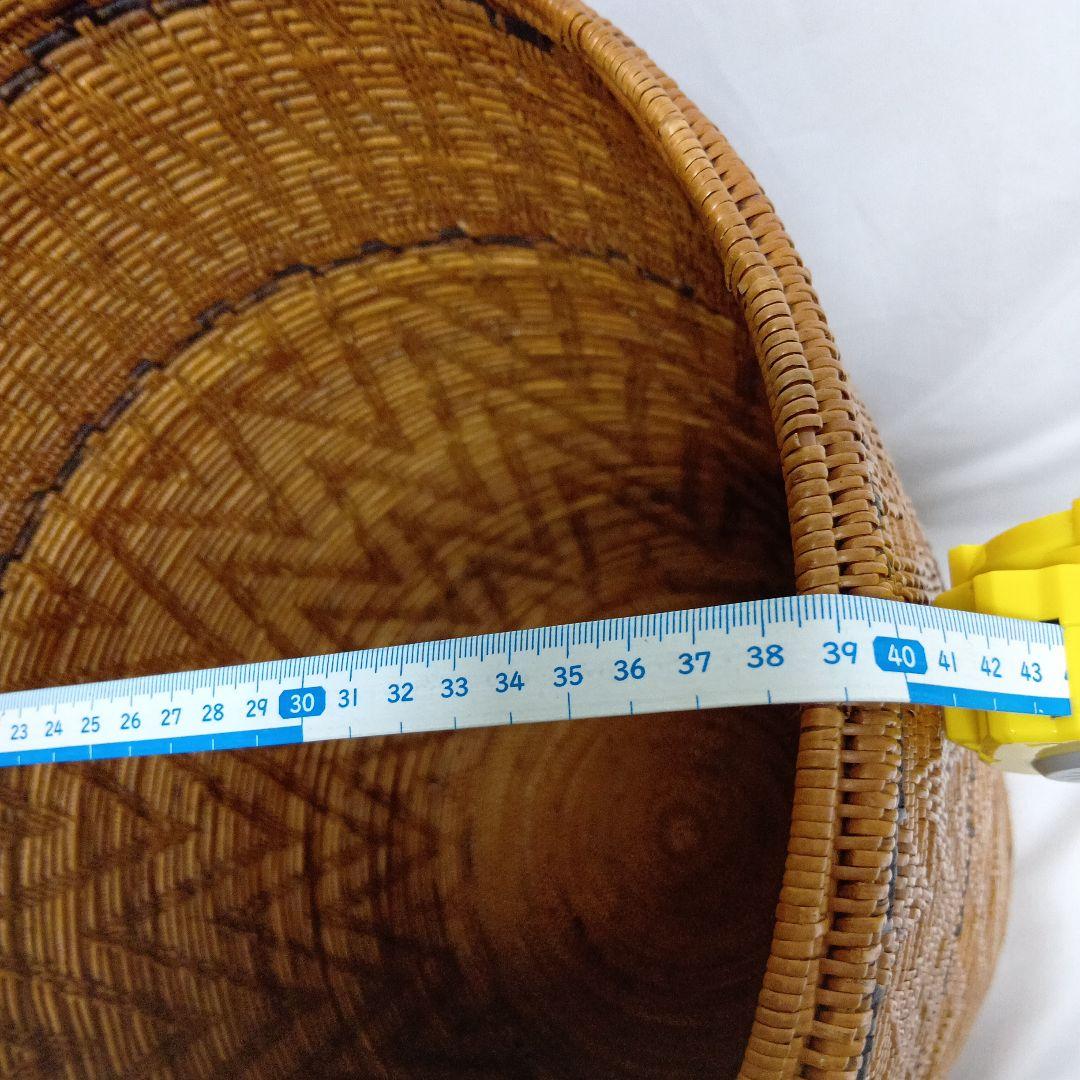 アタ　大型　バスケットアジア雑貨　かご　バリ島　高さ約47センチ