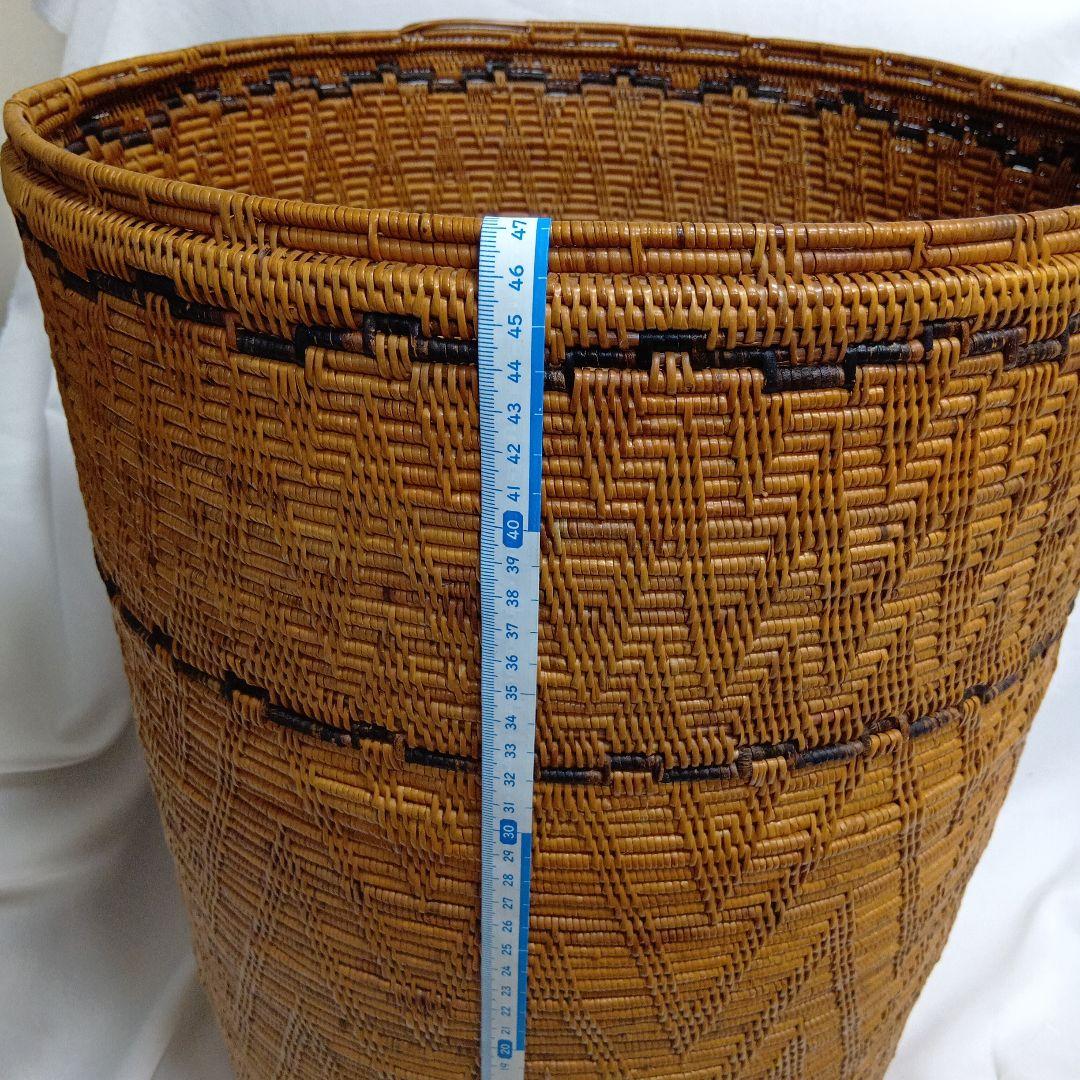 アタ　大型　バスケットアジア雑貨　かご　バリ島　高さ約47センチ