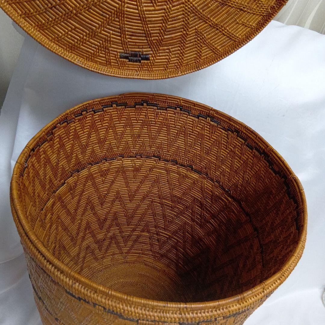 アタ　大型　バスケットアジア雑貨　かご　バリ島　高さ約47センチ