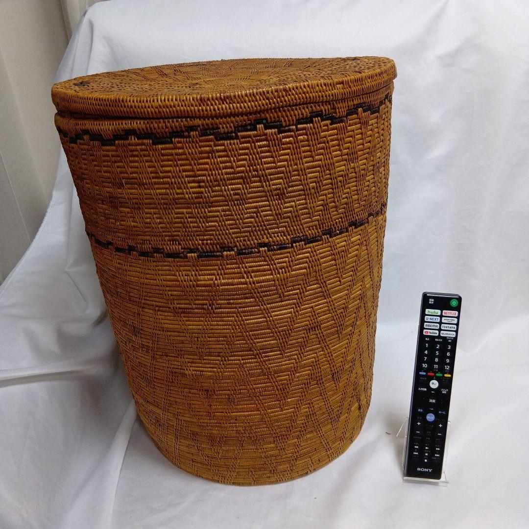アタ　大型　バスケットアジア雑貨　かご　バリ島　高さ約47センチ