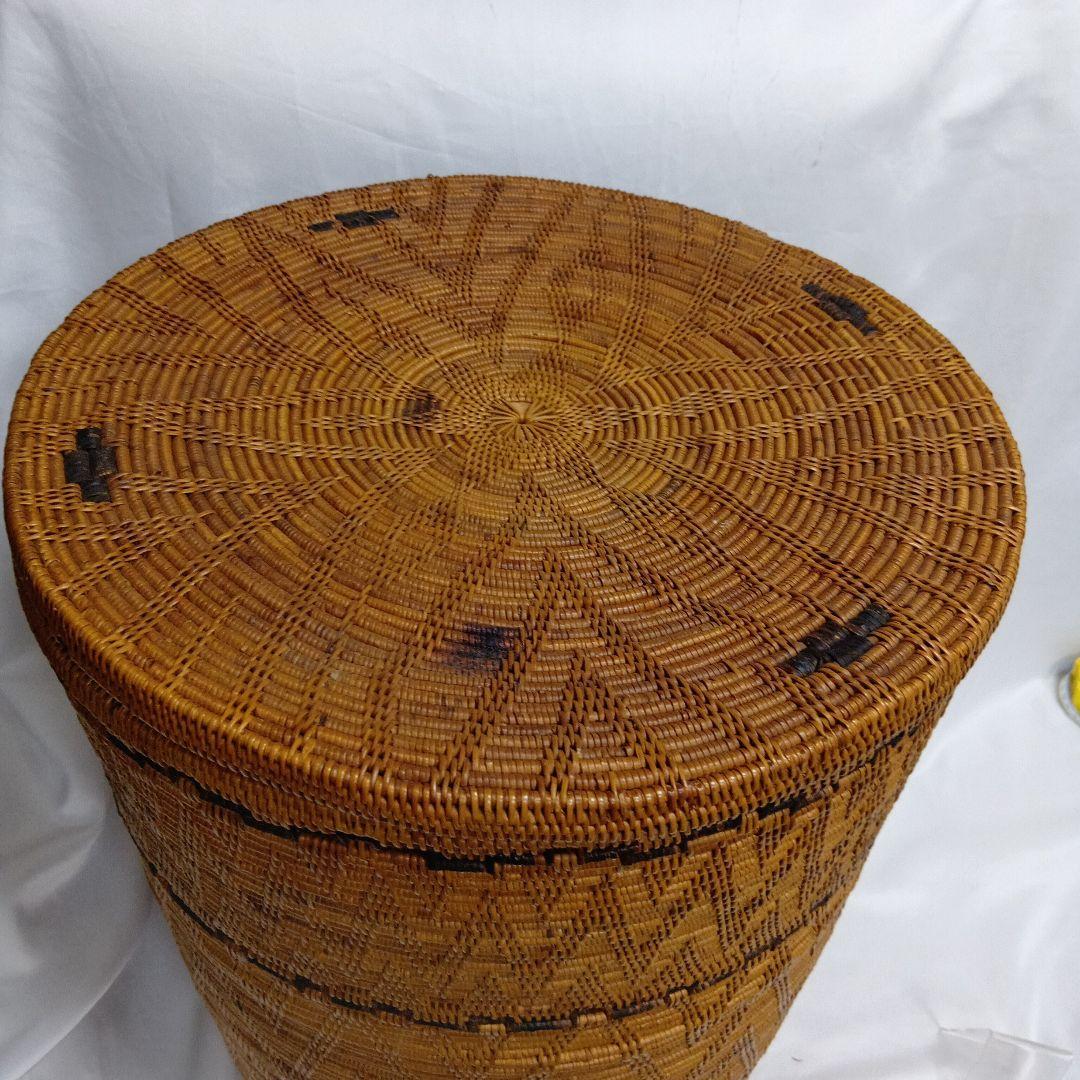 アタ　大型　バスケットアジア雑貨　かご　バリ島　高さ約47センチ