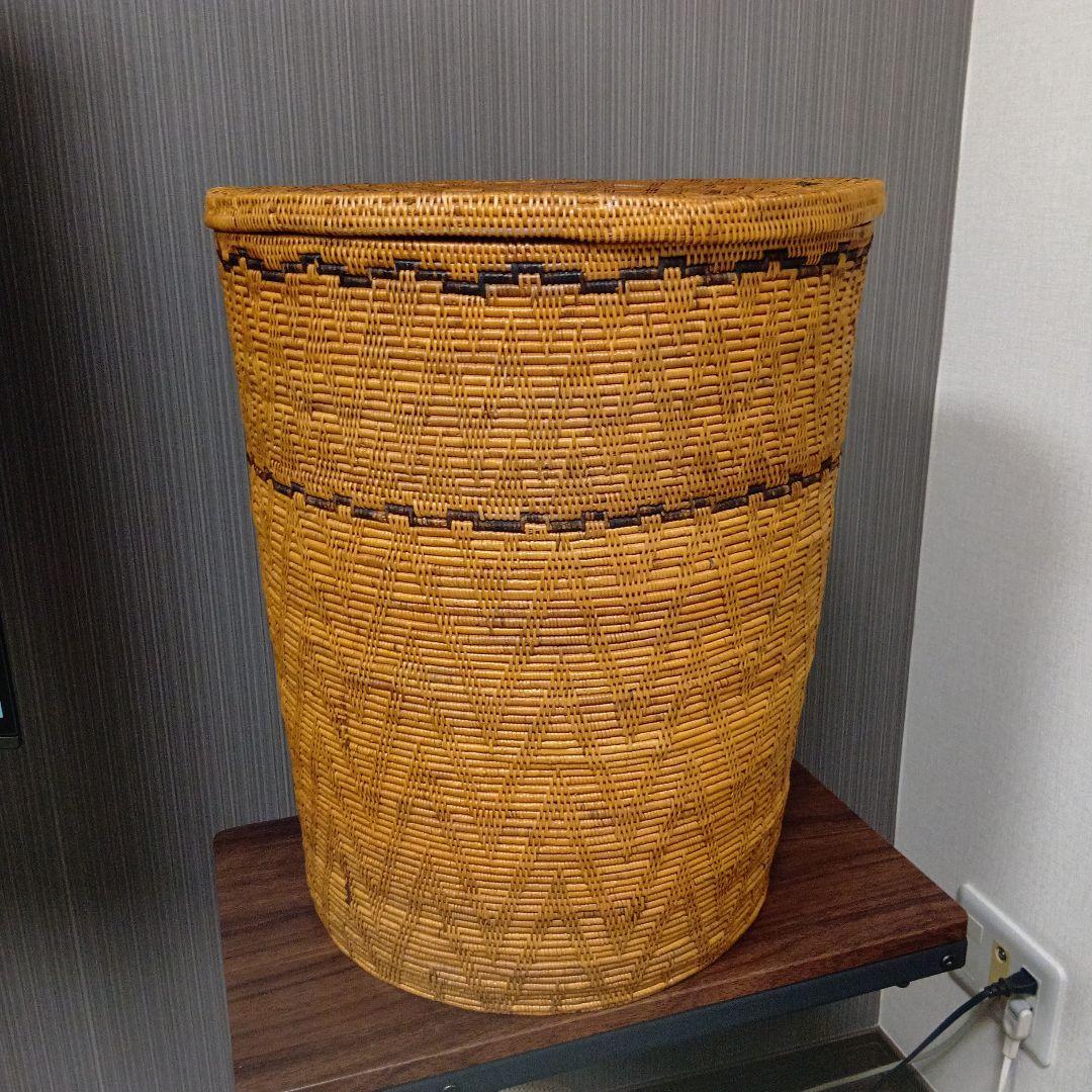 アタ　大型　バスケットアジア雑貨　かご　バリ島　高さ約47センチ