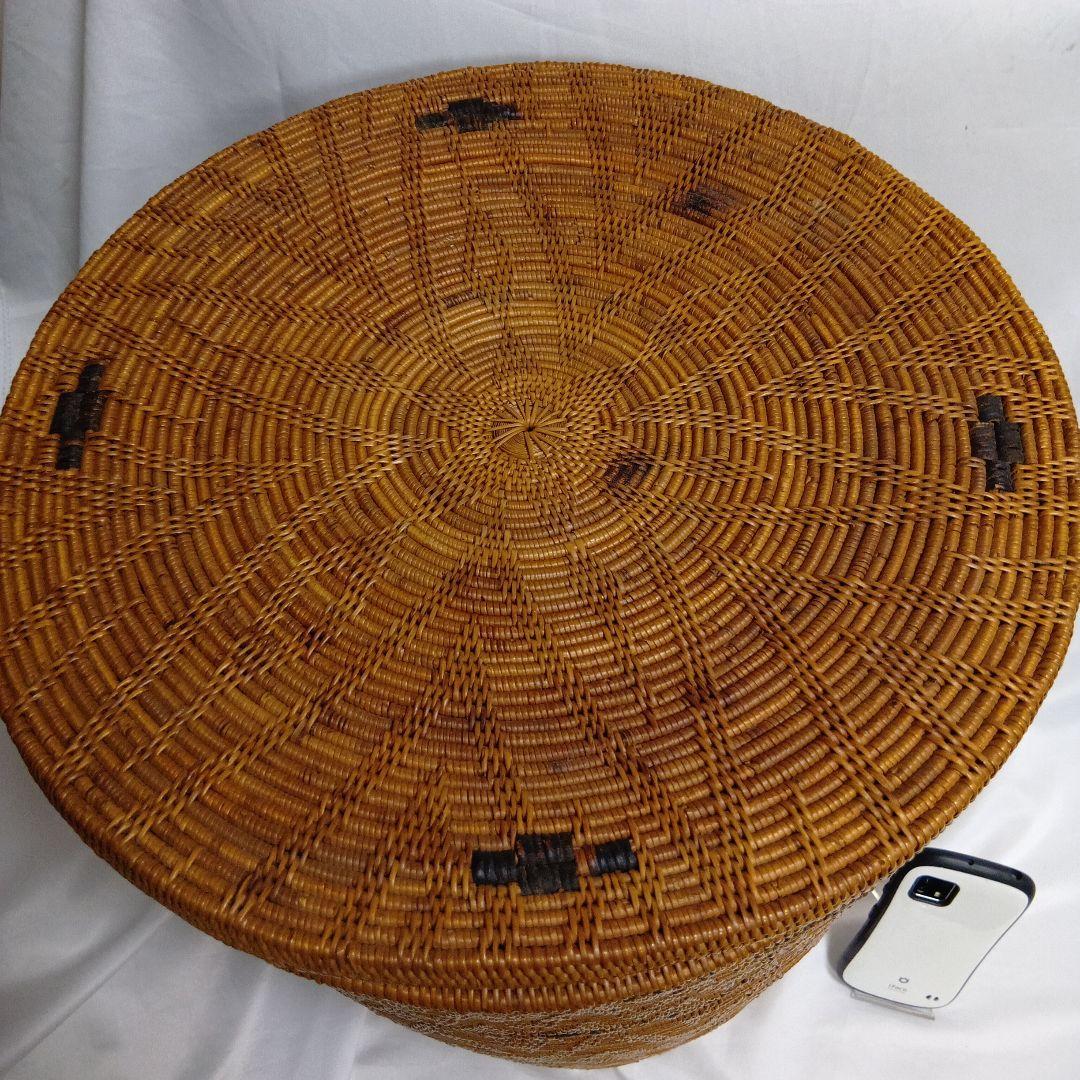 アタ　大型　バスケットアジア雑貨　かご　バリ島　高さ約47センチ