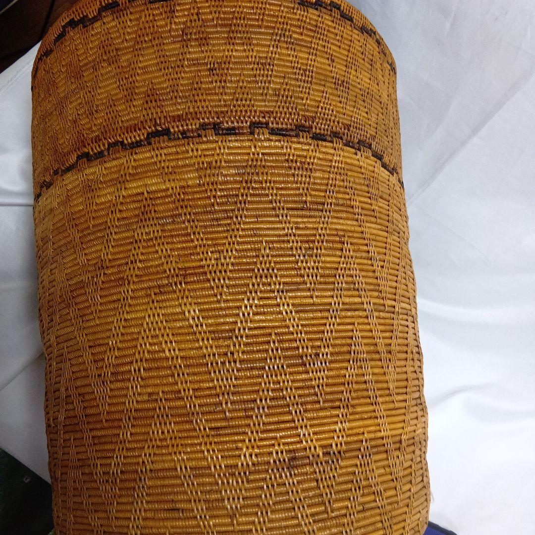 アタ　大型　バスケットアジア雑貨　かご　バリ島　高さ約47センチ