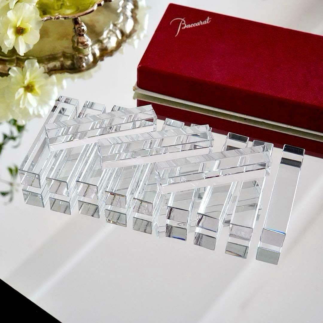 美品★オールドバカラBACCARATカトラリーレスト★箸置き 12本★クリスタル