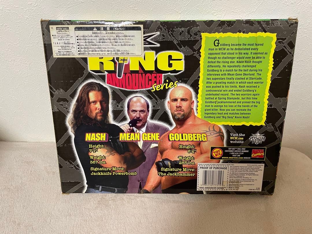 WCW WWE WWF プロレスフィギュアミーンジーン、ナッシュ、ゴールドバーグ