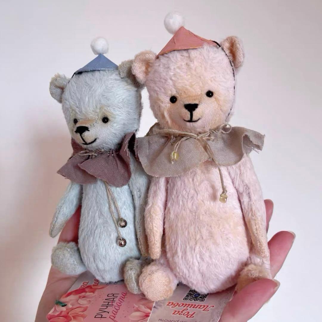 パステルカラーテディベア 海外作家様 ハンドメイド ぬいぐるみ くま