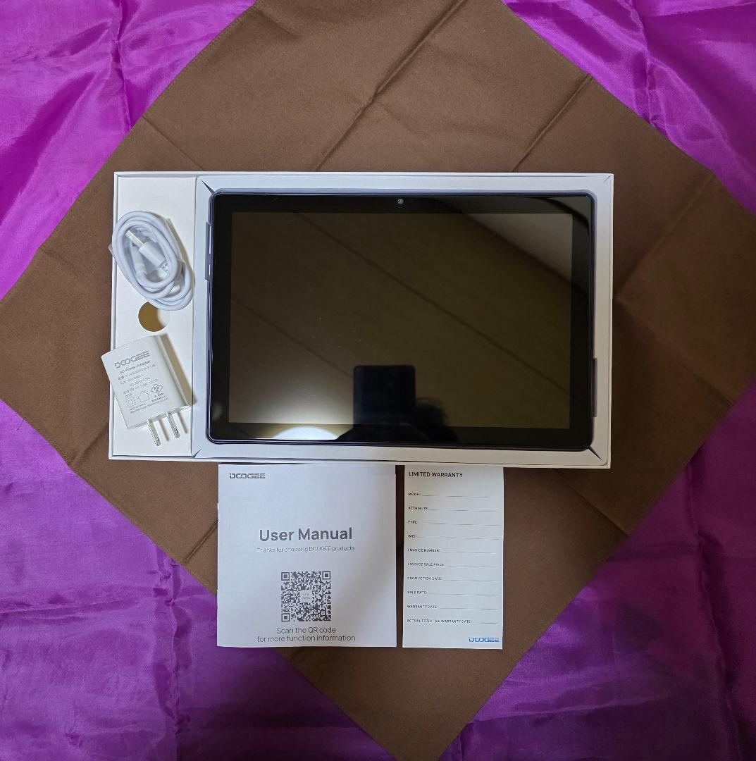 DOOGEE 128GB タブレット 10インチ パープル