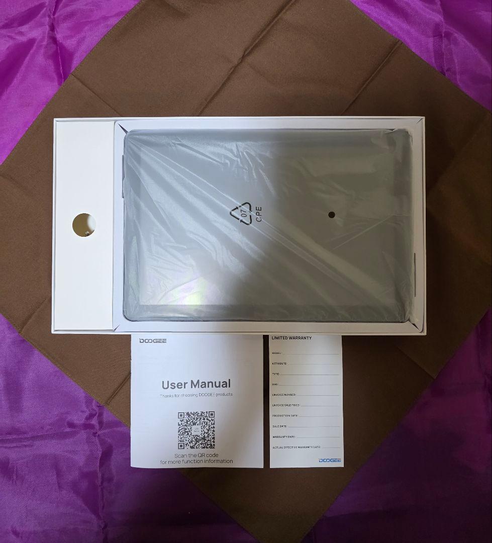 DOOGEE 128GB タブレット 10インチ パープル