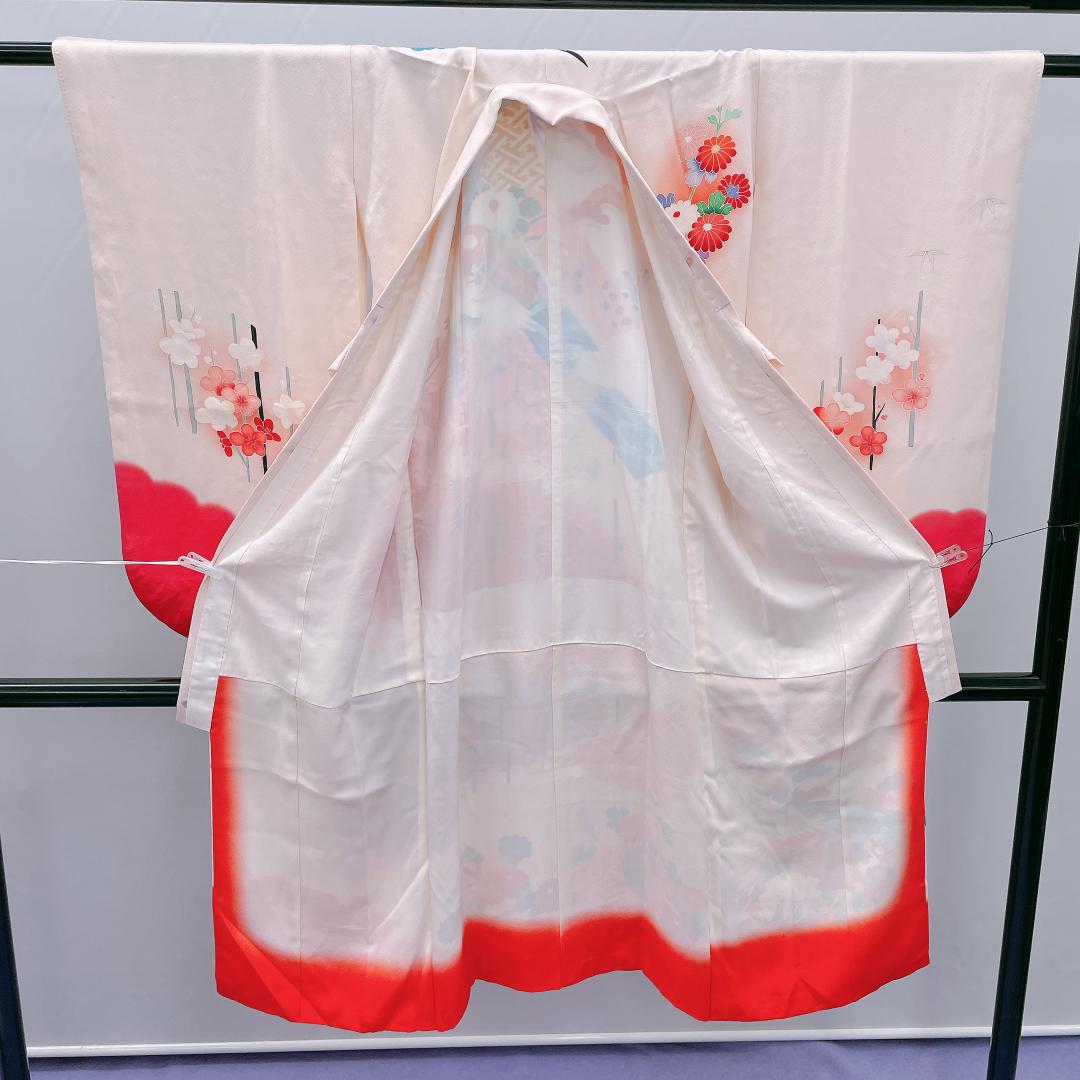 Y★4010★ 子供着物 七五三 女の子 四つ身 襦袢付き