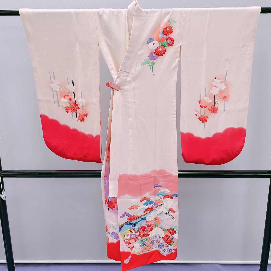 Y★4010★ 子供着物 七五三 女の子 四つ身 襦袢付き