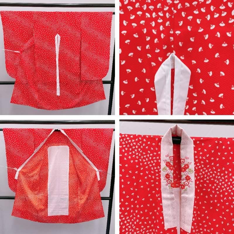 Y★4010★ 子供着物 七五三 女の子 四つ身 襦袢付き