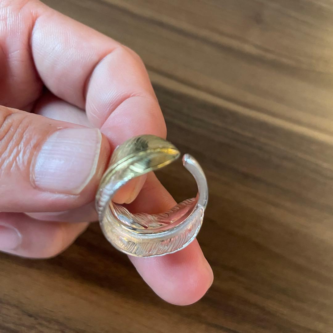 即完 先金 フェザー リング 指輪 アクセサリー ハンドメイド ノーブランド