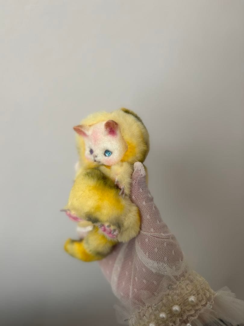 アートドール　No.065 黄こねこ幻獣　羊毛フェルト