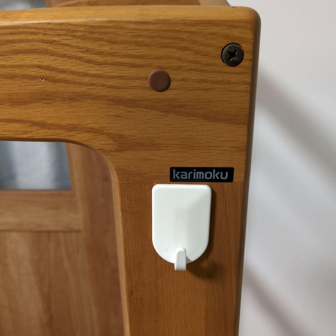 引き取り希望【カリモク】キッズ　木製ハンガーラック　キャスター付