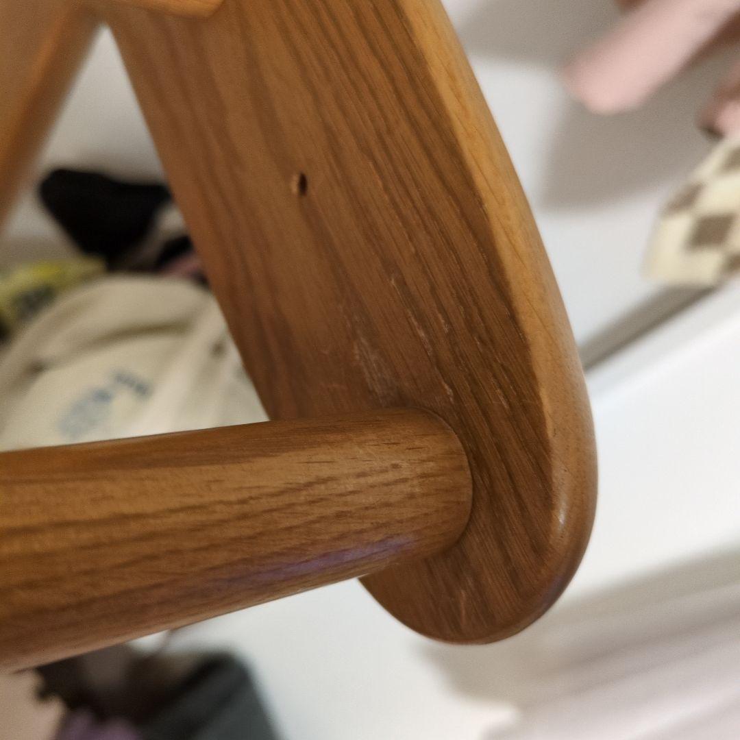 引き取り希望【カリモク】キッズ　木製ハンガーラック　キャスター付