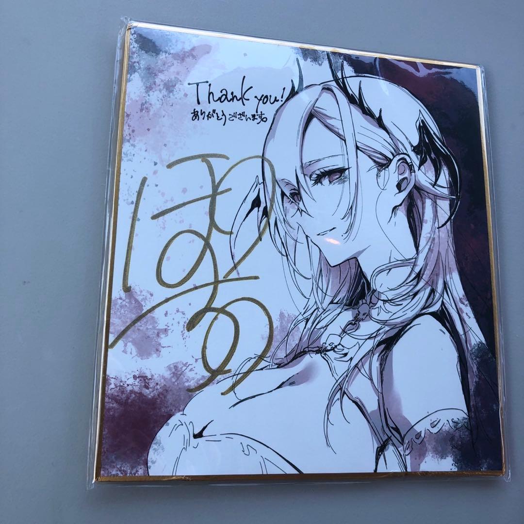 Vtuber 飯田ぽち。 3D化記念グッズ　直筆サイン色紙 メロンブックス