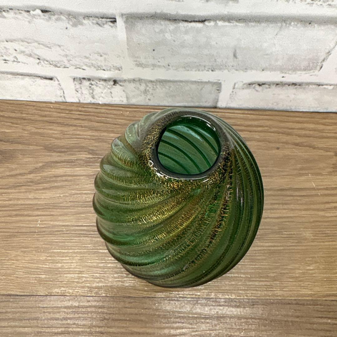 2F アルキメーデ・セグーゾ ベネチアンガラス ムラーノガラス 花瓶 グリーン