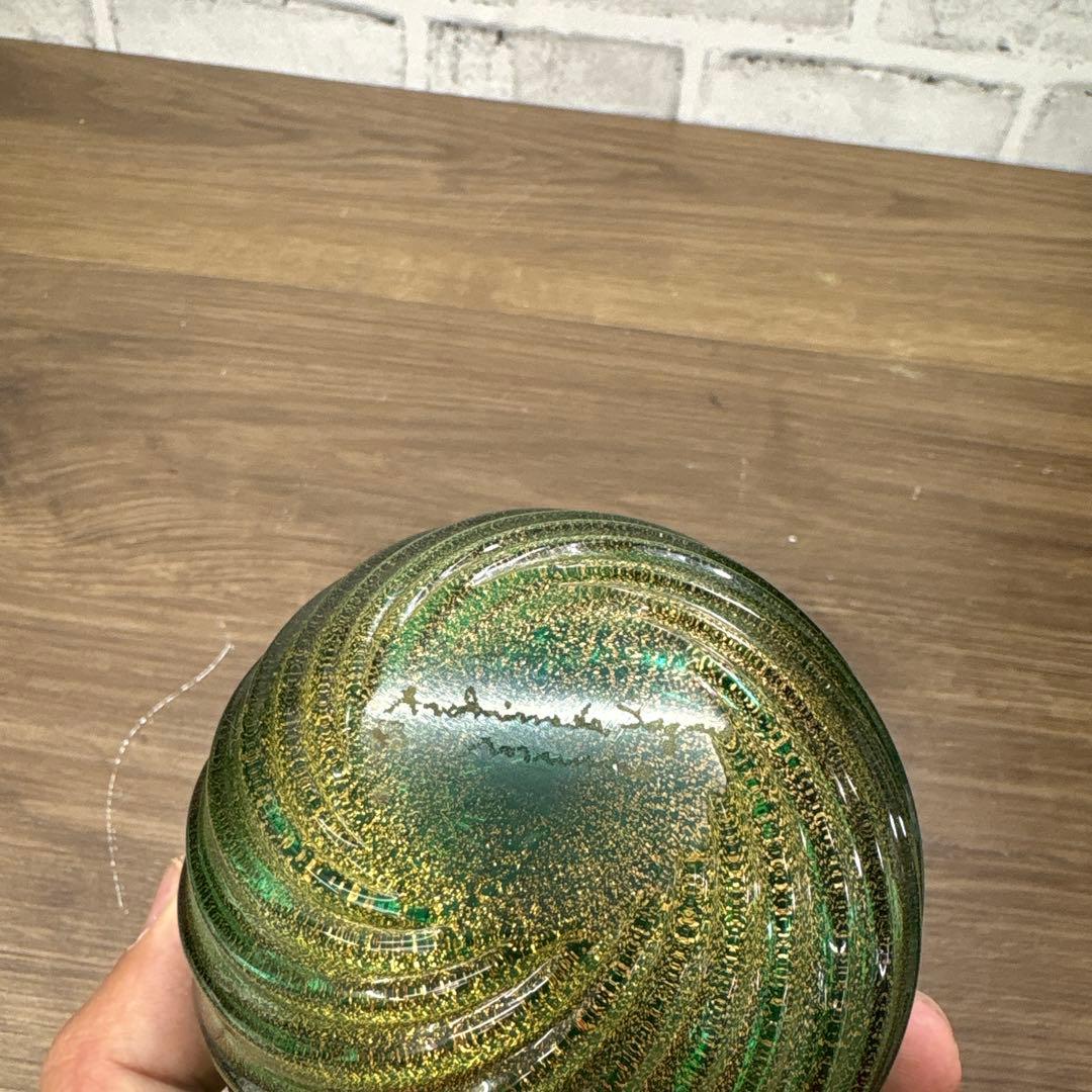 2F アルキメーデ・セグーゾ ベネチアンガラス ムラーノガラス 花瓶 グリーン