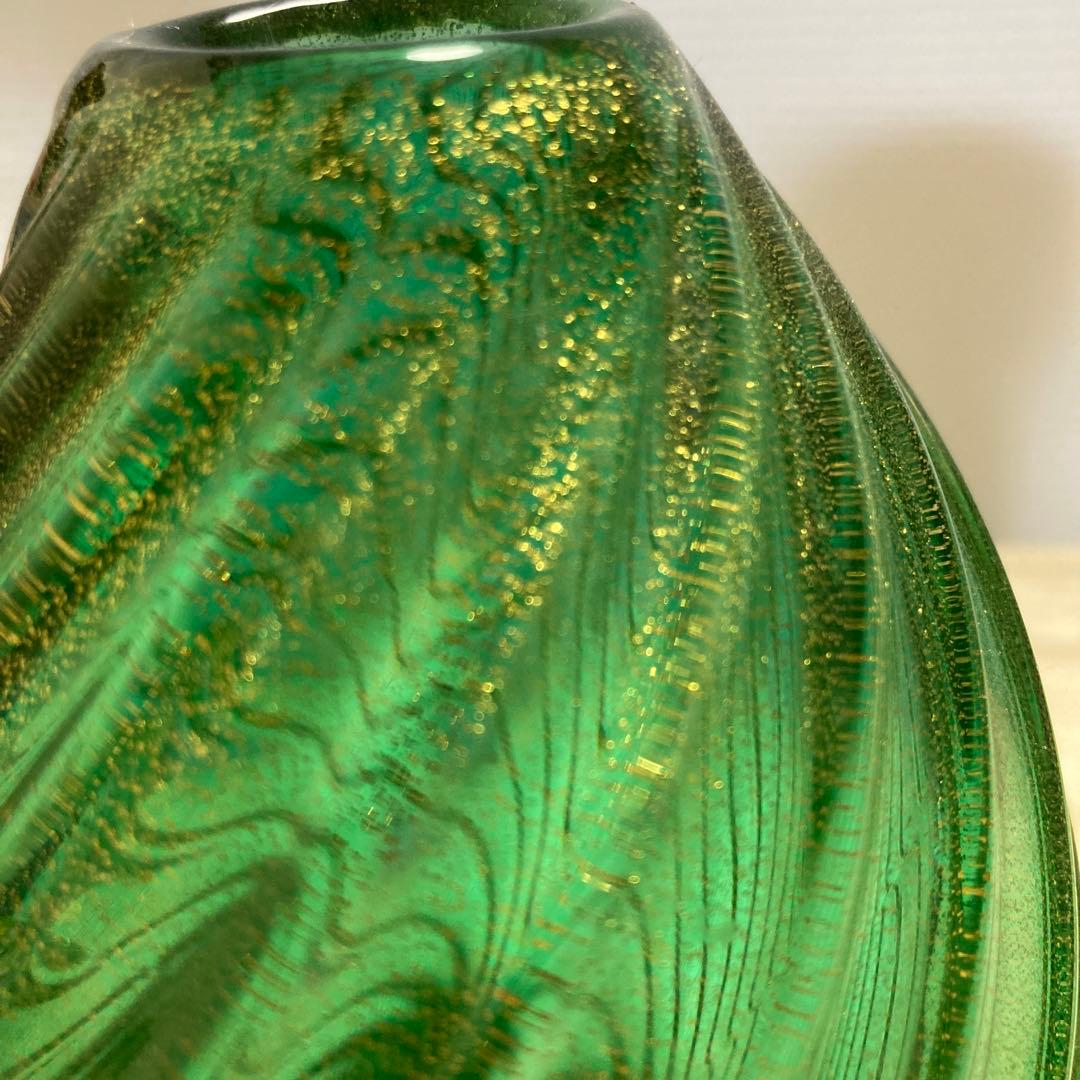 2F アルキメーデ・セグーゾ ベネチアンガラス ムラーノガラス 花瓶 グリーン