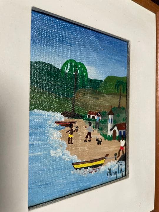 ブラジルミニ油絵2枚セット