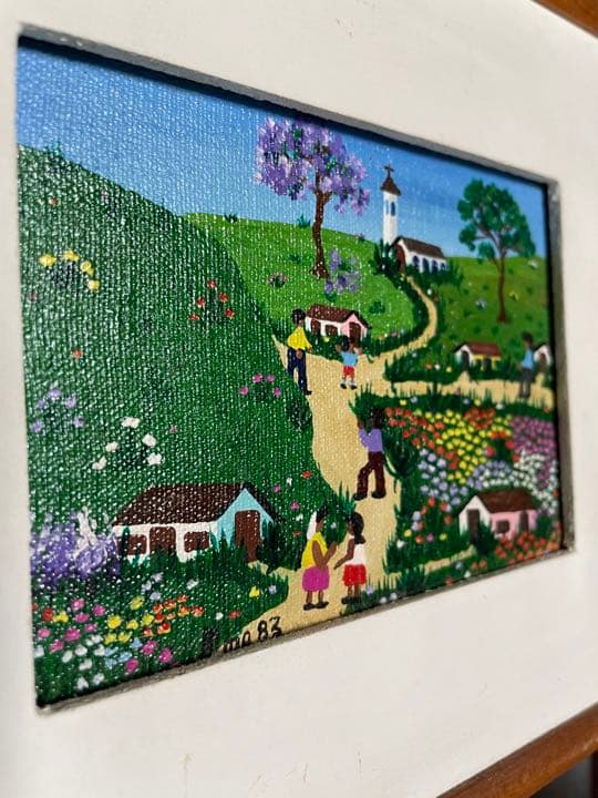 ブラジルミニ油絵2枚セット