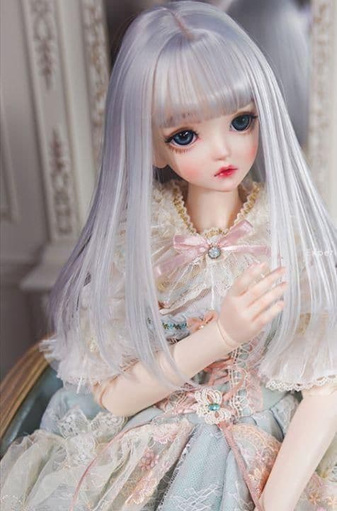AS136 BJD 1/3 人形 ドール　用ウィッグ カツラ 耐熱 ハンドメイド