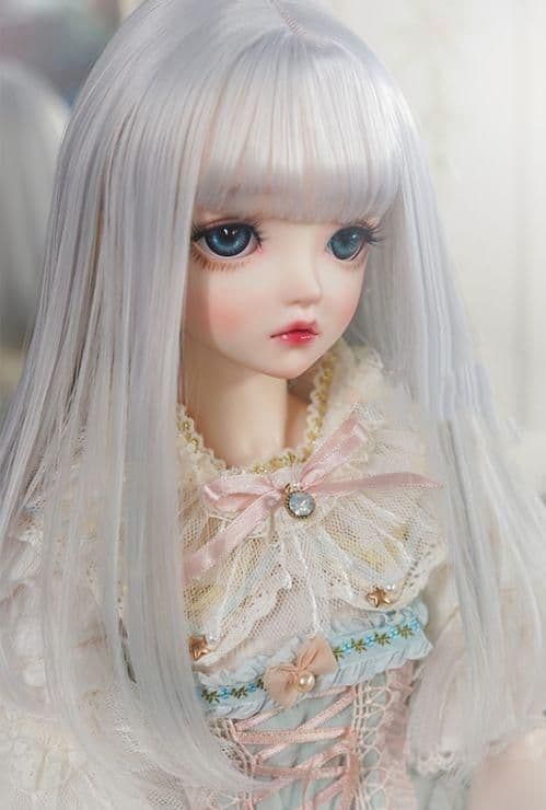 AS136 BJD 1/3 人形 ドール　用ウィッグ カツラ 耐熱 ハンドメイド