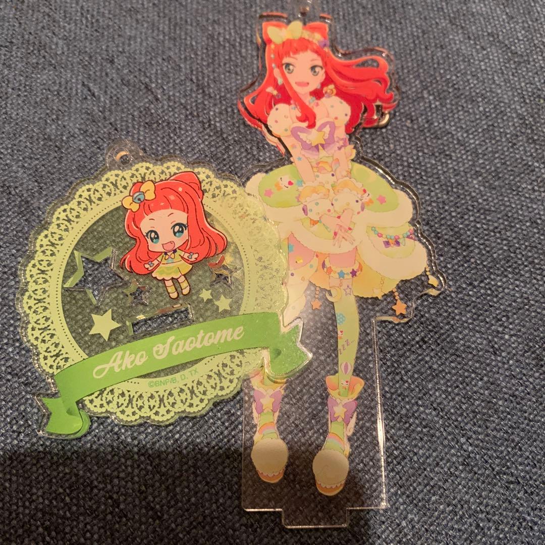 アイカツスターズ　早乙女あこ　アクリルバッジ　アクリルスタンド　スギカツ