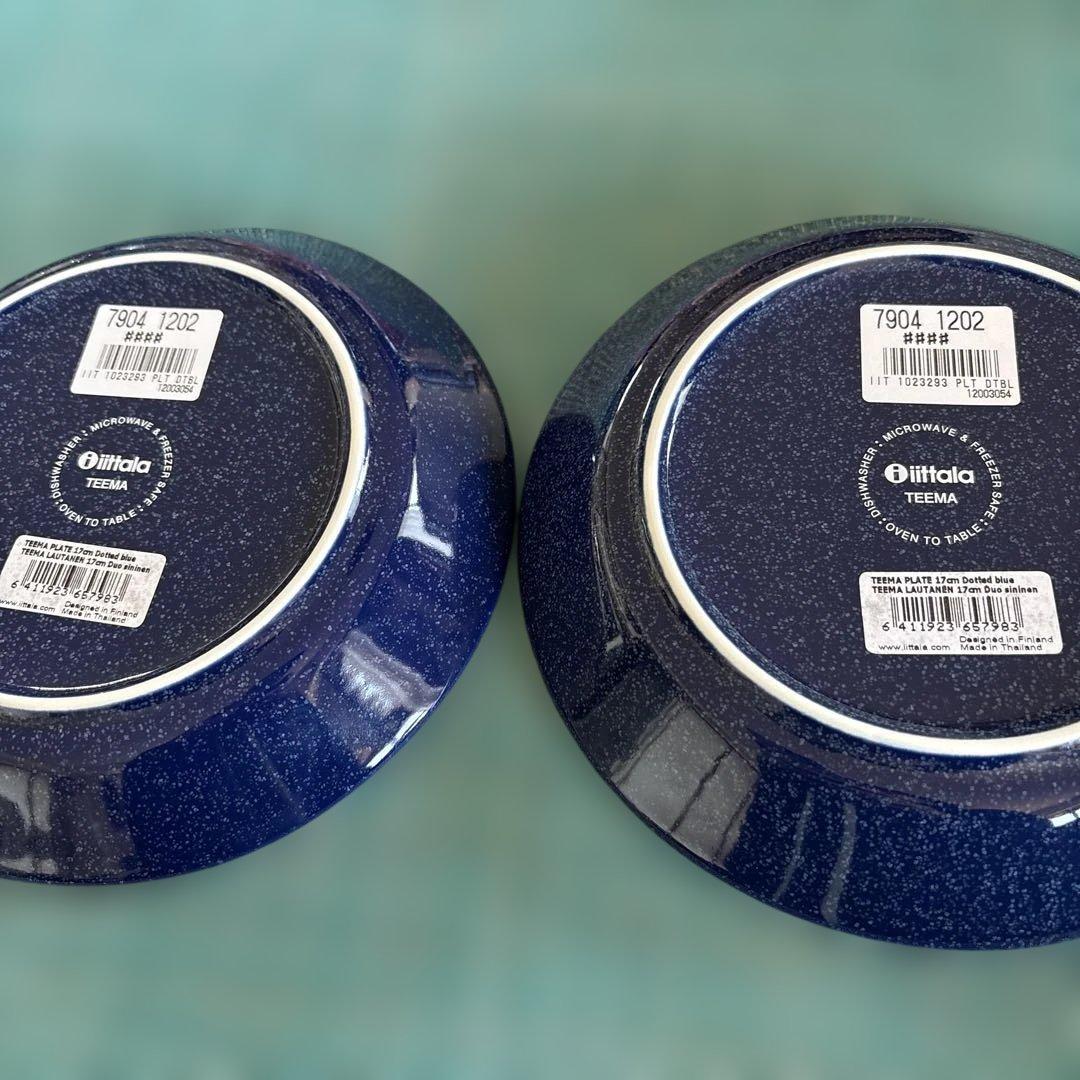 まる　(新品未使用) イッタラ　ティーマ　17cm ドッテドブルー 2枚