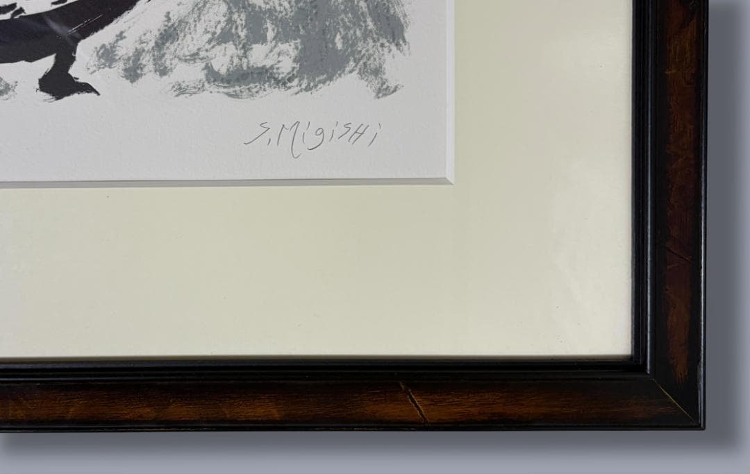 三岸節子 Migishi リトグラフ HC 2/25 直筆サイン 額装 大判