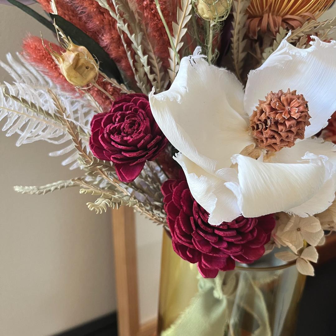 イチゴジャムさま専用　重なるオレンジの彩りスワッグ（ブーケ） L