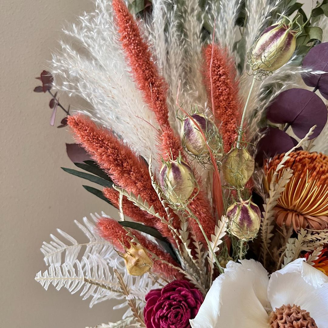 イチゴジャムさま専用　重なるオレンジの彩りスワッグ（ブーケ） L